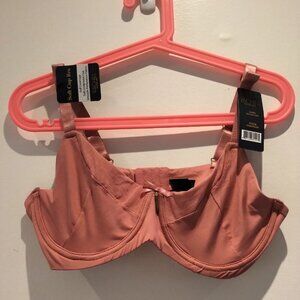 NWT Rachel Roy Curvy Soft Cup Underwire Bra Unlined Underwired Breathable Pink